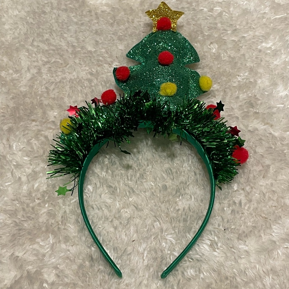 Christmas Tree Headband Unisex Holiday Festival Party